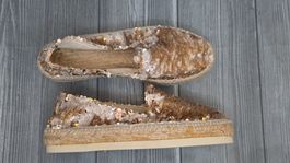 SunZ Espadrilles - 39 - mit Pailletten ( Gold Paile )