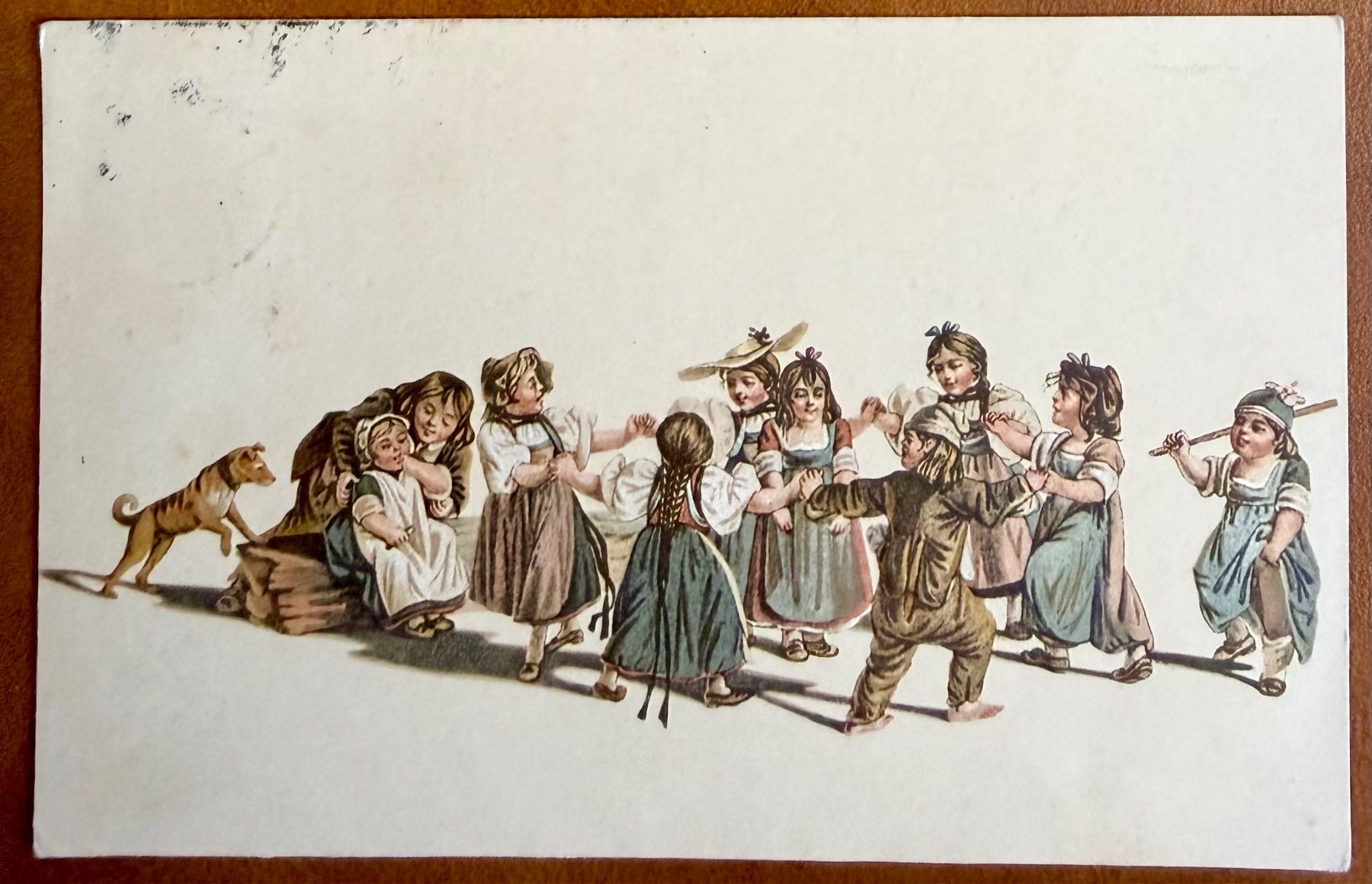 Cartoline postali: Pro Juventute - AK Gottfried Mind - Kinderreigen  -  1917 – Usato da Lutry venduto da Ediego