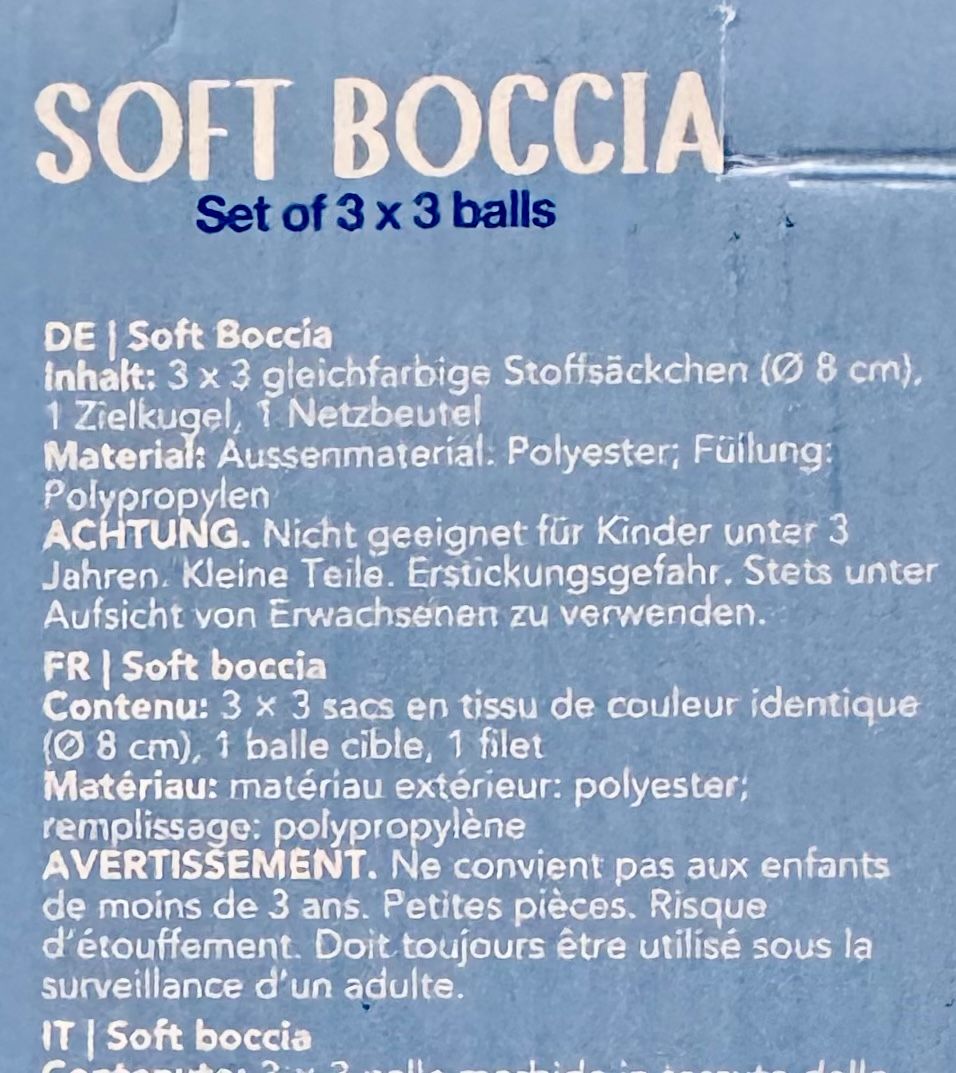 Giochi: Soft Boccia Set - 3 x 3 Bälle - NEU & ORIGINALVERPACKT – Nuovo e nell'imballaggio originale da Mülligen venduto da Romangull 2