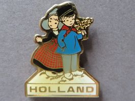 PIN, LÄNDER HOLLAND KINDER IN TRACHT, NIEDERLANDE