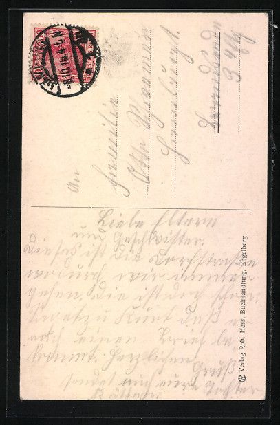 Cartes postales: Engelberg, Strasse im Ortskern, Flaneure – D'occasion à Berlin par bartko-reher 1