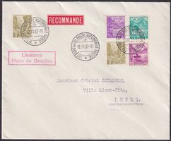 1937, LAUSANNE Mischfranktur Landschaftsbilder ! R! 196+203