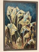 Erwin Stählin 1968 (1901-1970) Kristall Gemälde signiert Nr.