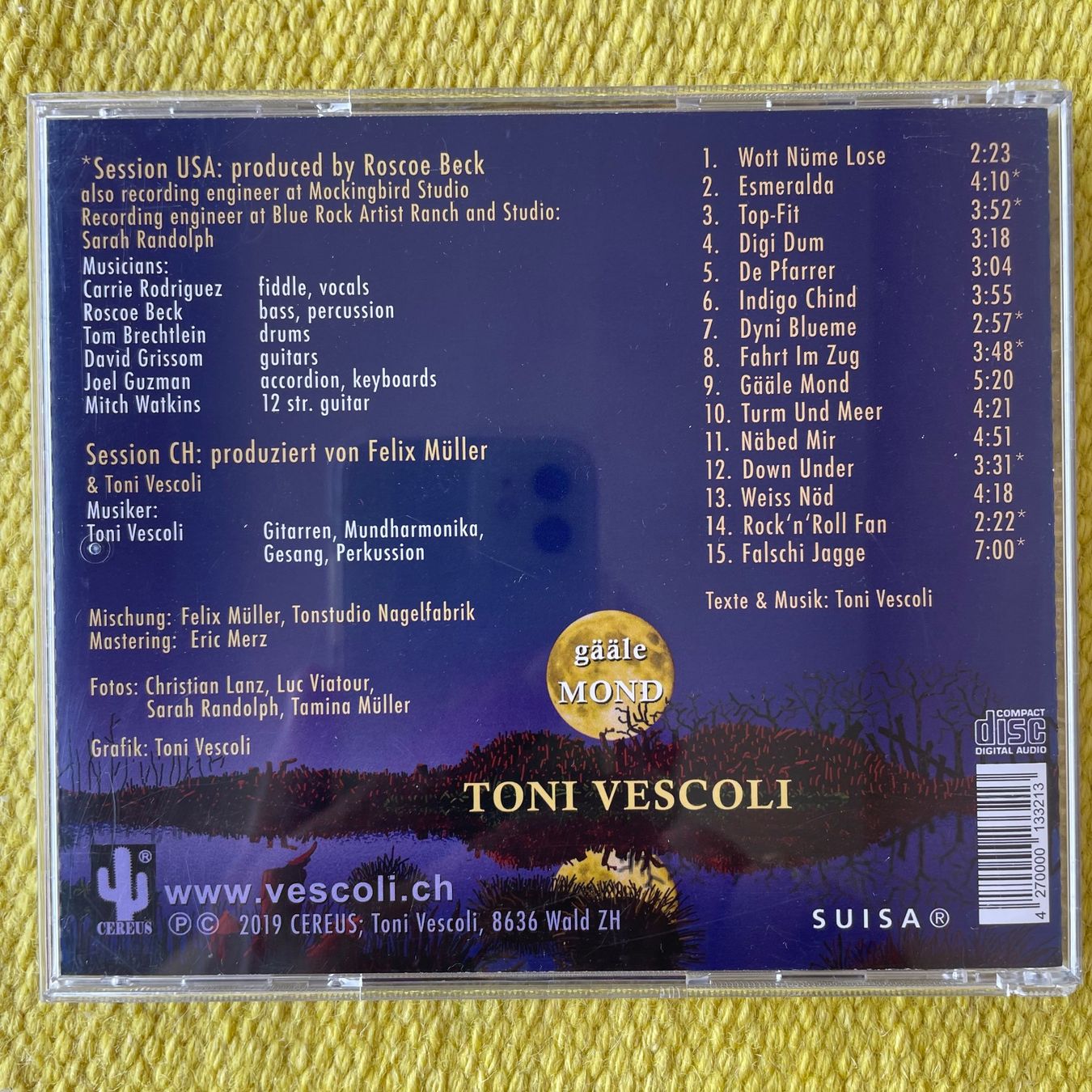 CD: TONI VESCOLI-GÄÄLE MOND – Usato da Rorschacherberg venduto da CD-Roli 1