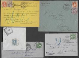Konvolut ab 1886 Stehende Helvetia verschied. Belege ab 1.-