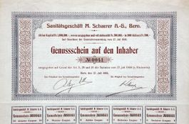 Sanitätsgeschäft M. Schärer AG Bern - 1908