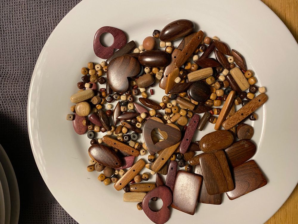 20 Stück Runde Holzperlen - DIY Bastelperlen Für Schmuck & Makramee