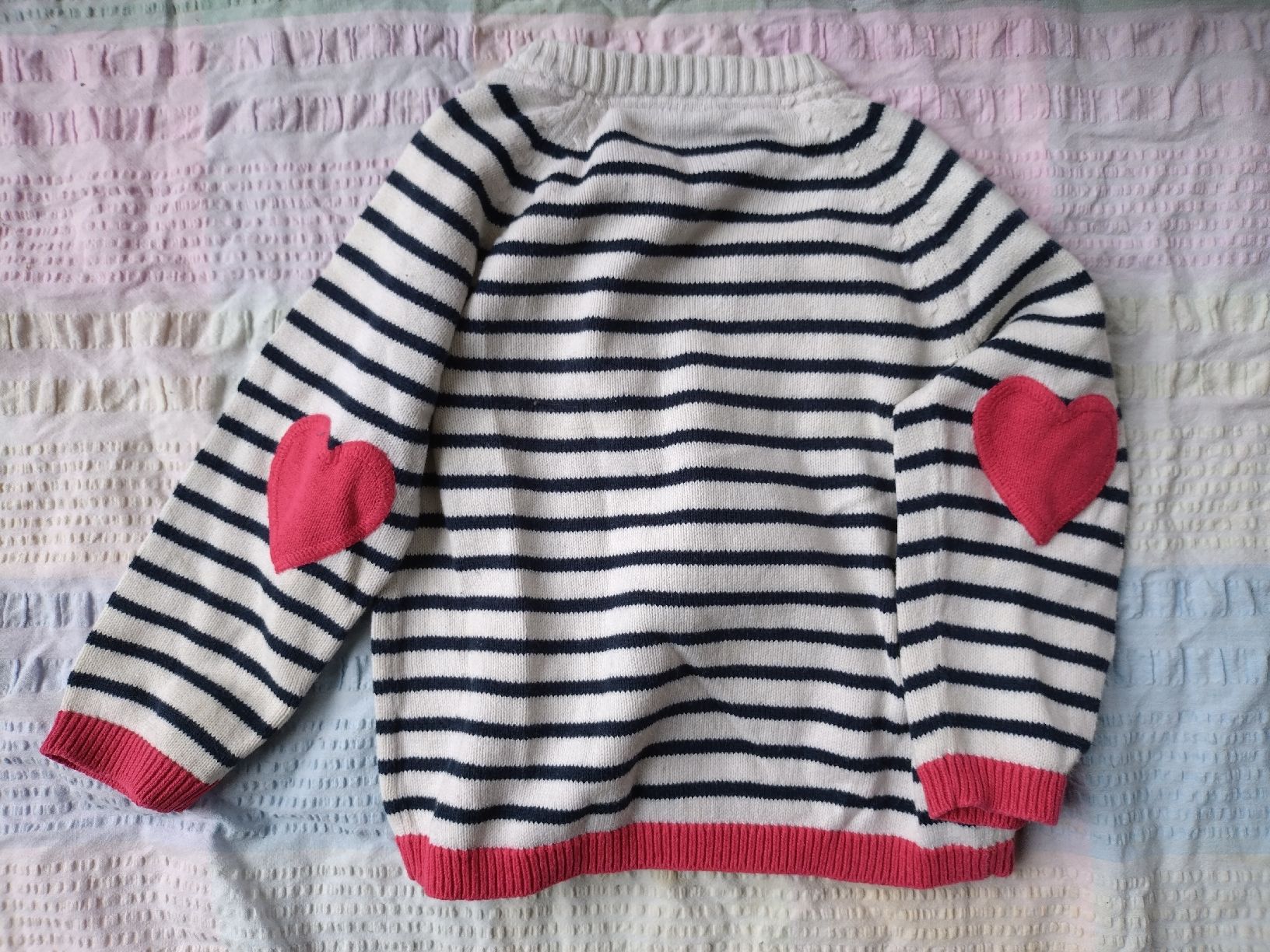 H&M Pullover & Sweatshirts: Herziger Strickpullover LOVE gestreift mit Herzen, Gr. 86 – Gebraucht aus Paspels von flydenkerli 1