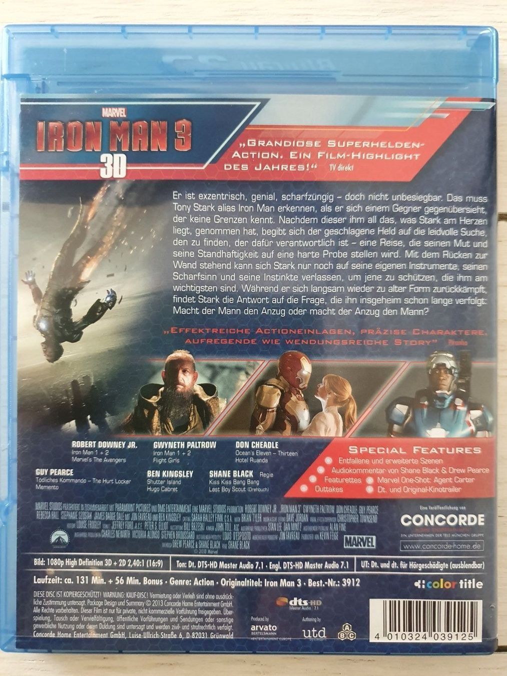 Tutti i DVDs: Iron Man 3, 3D – Usato da Eiken venduto da Lashar 1
