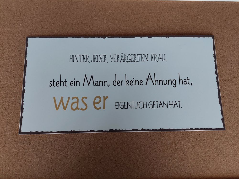 Metallschild mit Spruch Kaufen auf Ricardo