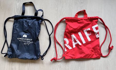 2x Rucksäcke LUNGE ZÜRICH & Raiffeisen für den Sommer