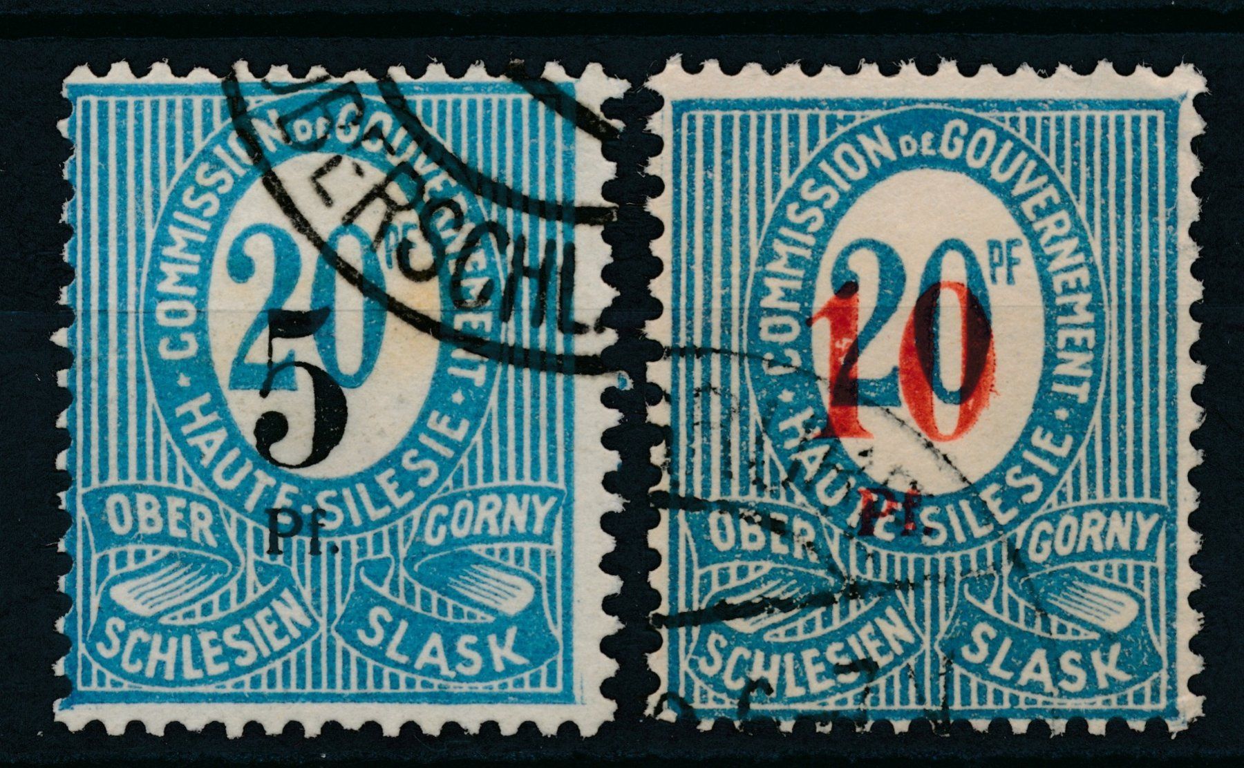 Tutti i francobolli: Oberschlesien Mi. 10 und 11 – Nuovo (secondo la descrizione) da Bonau venduto da Profila3