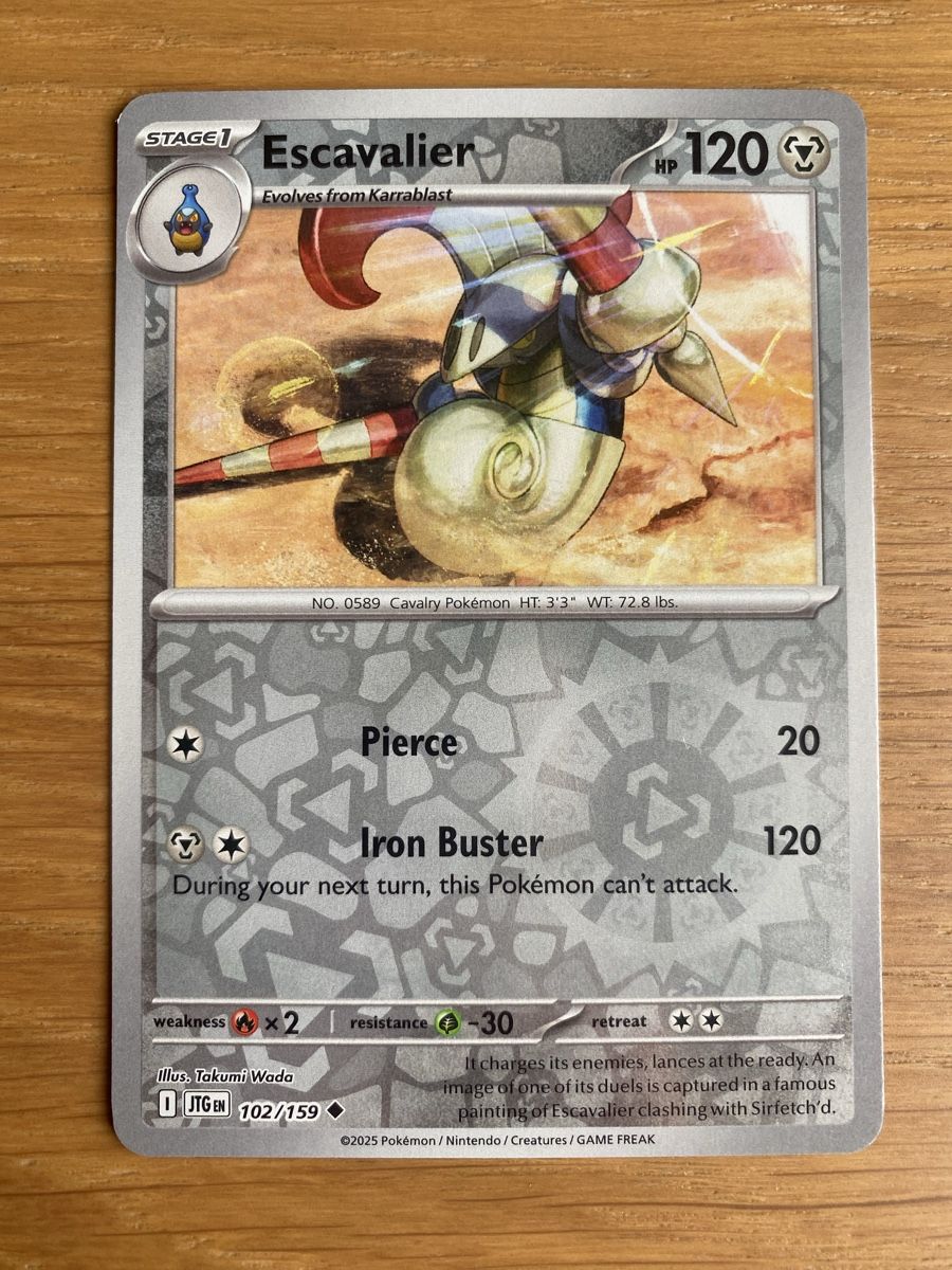 Pokémon Sammelbilder & Trading cards: Pokémon Escavalier 102/159 JGT reverse holo – Neu (gemäss Beschreibung) aus Haldenstein von lisipe