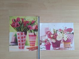 Lot 2 posters décoratifs avec motifs floraux - printemps !