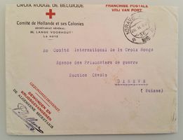 Belgien Rotes Kreuz 1918 gestempelt