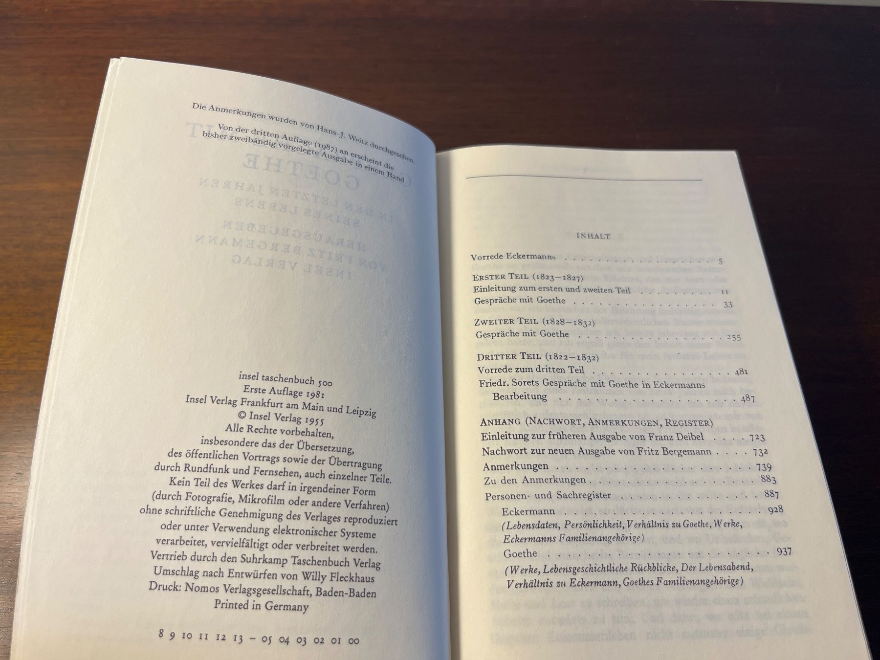 Libri: Buch - Eckermann Gespräche mit Goethe – Usato da Luzern venduto da Jiggy_8898 5