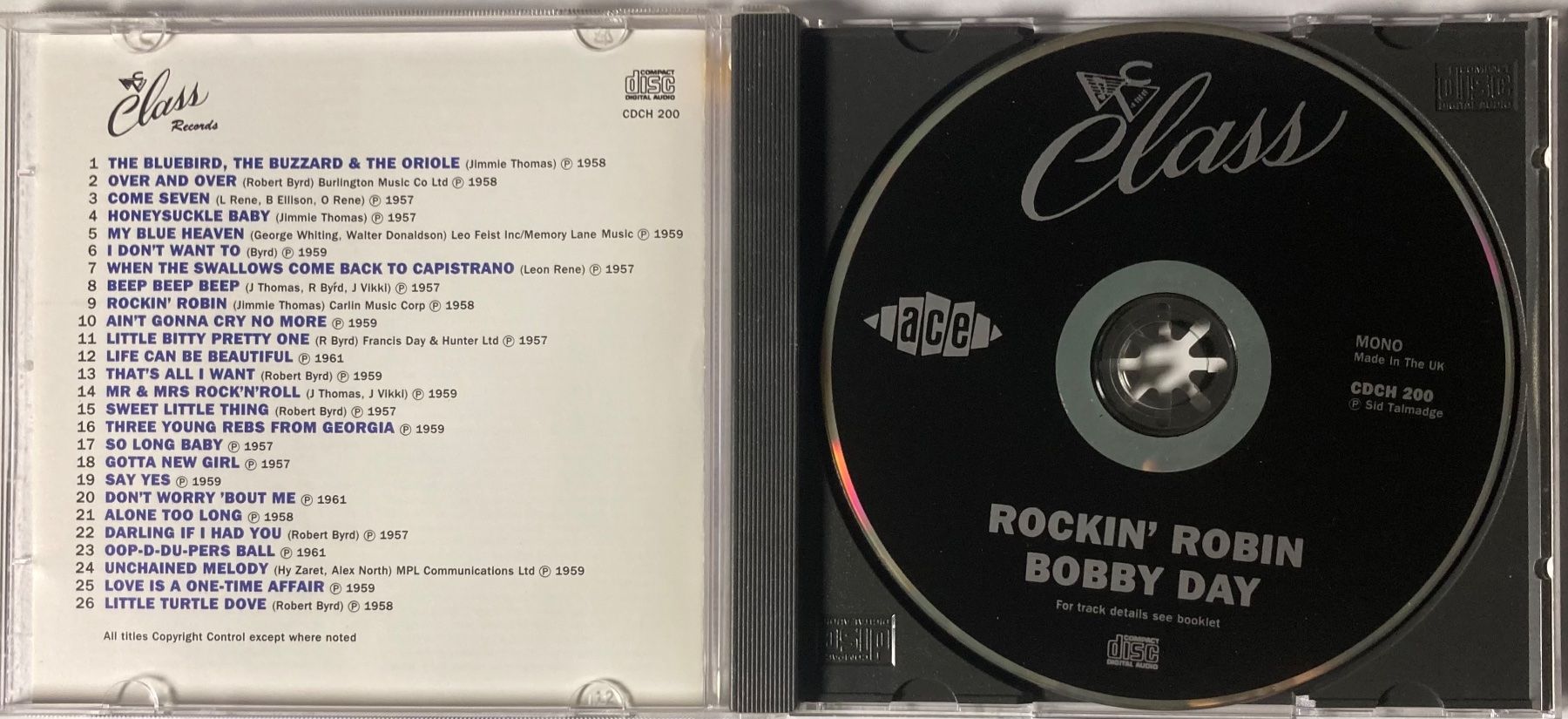 CDs: BOBBY DAY - THE ORIGINAL ROCKIN' ROBIN – Gebraucht aus Poliez-Pittet von Newtown-Records 2