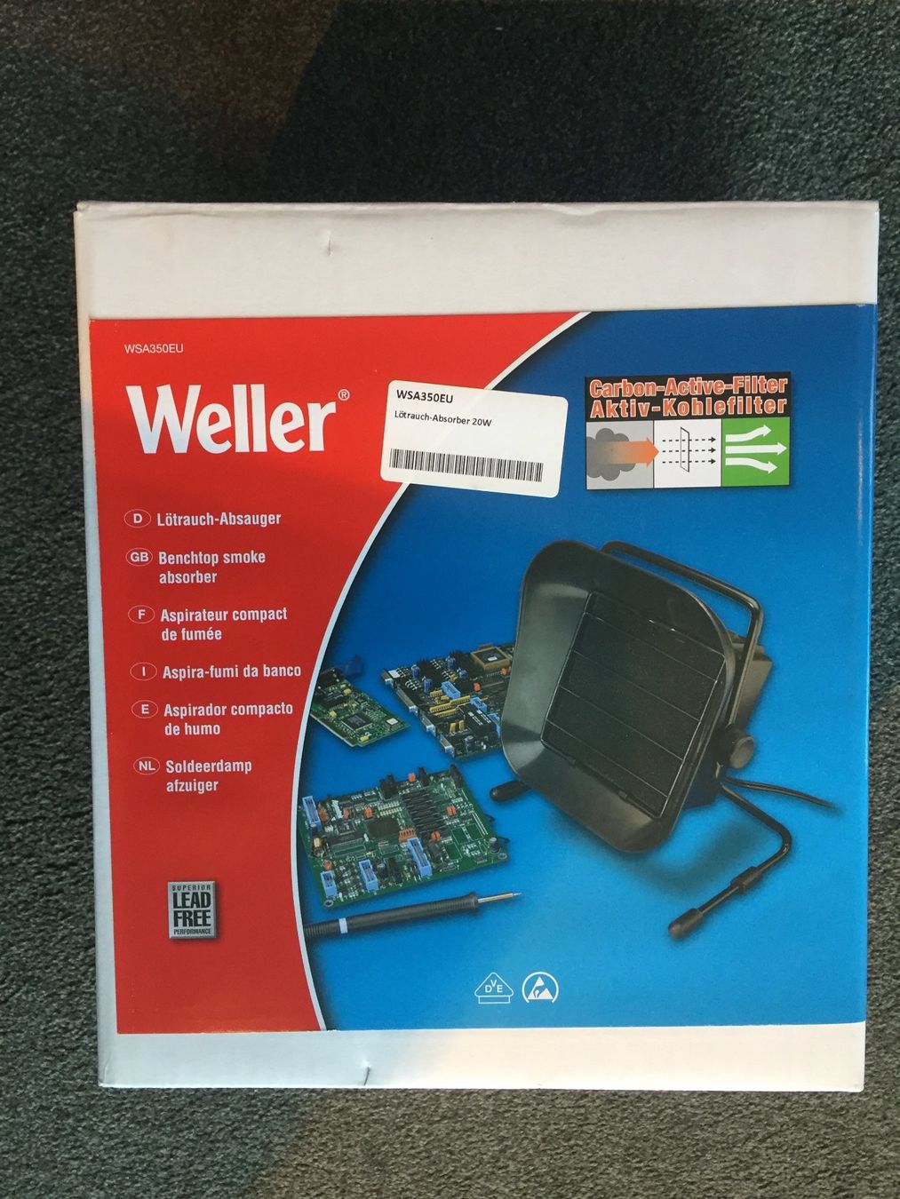 Weller Tutti gli attrezzi: Weller WSA350EU Lötrauch Absauger – Nuovo e nell'imballaggio originale da Würenlingen venduto da Schneiderhifi 2