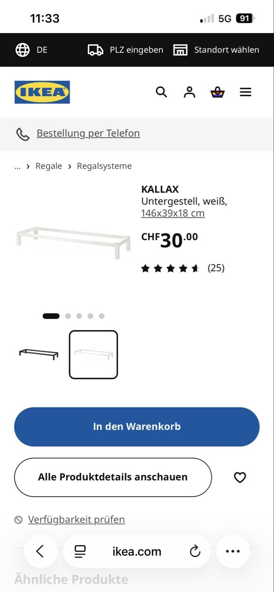 Scaffali: Kalax Untergestell / 40501892 – Nuovo (secondo la descrizione) da Weinfelden venduto da Philbot 2