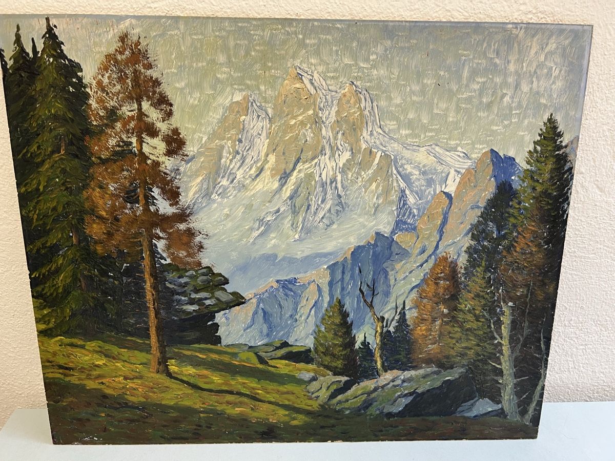 Gemälde: Berglandschaft Gemälde Anonimus – Gebraucht aus Hombrechtikon von vespa1954 5