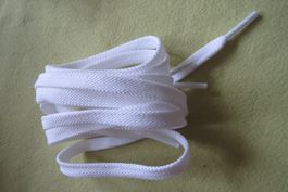 Schnürsenkel flach weiss 1 Paar neu