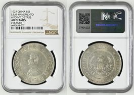 CHINA Dollar MEMENTO o.J. (1927) SUN YAT-SEN Silber
