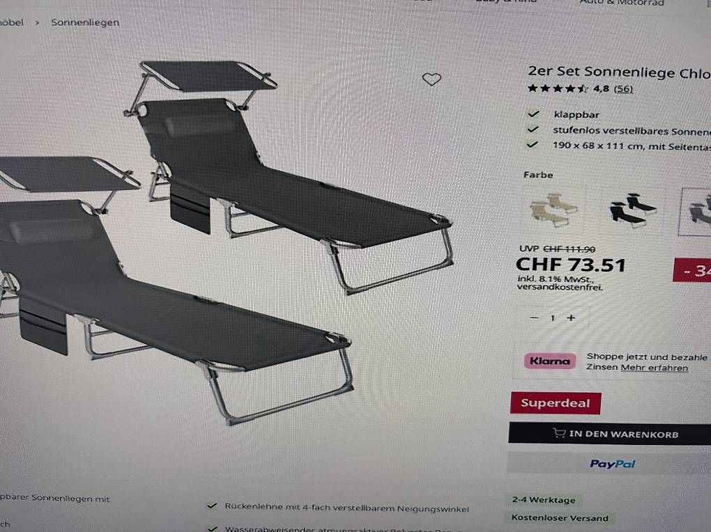Sedie a sdraio: Chaises longues pliables – Usato da Nods venduto da wid_2lbx 3
