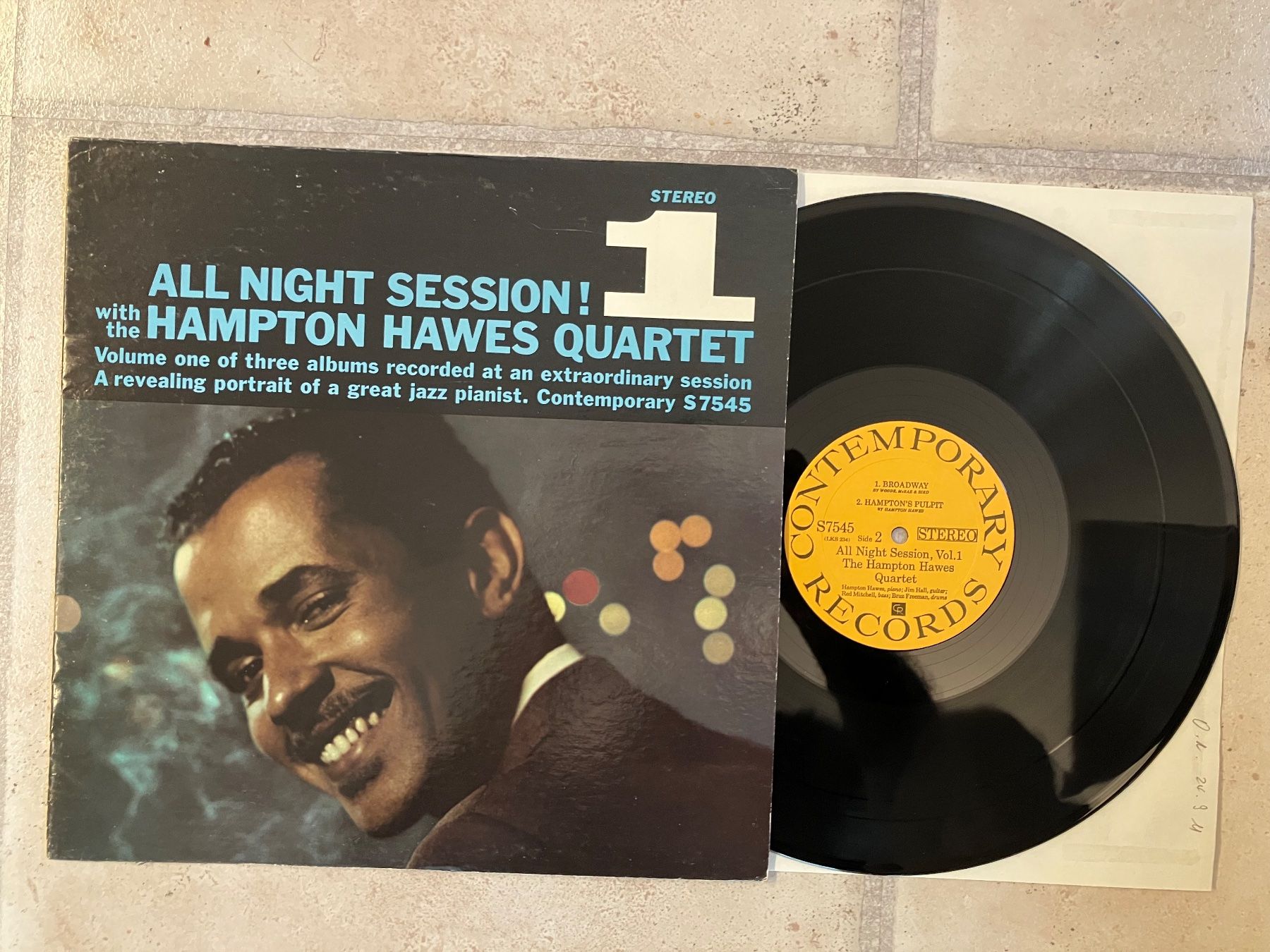 Schallplatten: Hampton Hawes Quartet - All Night Session Vol. 1, LP Jazz – Gebraucht aus Widen von DexterGordon