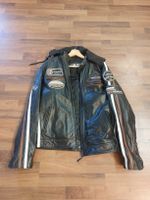 Lederjacke Cuir Promo schwarz mit Kapuze Grösse XL