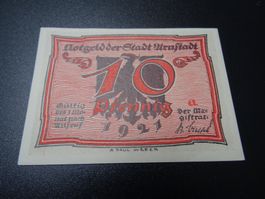 Notgeldschein 10 Pfennig Gutschein der Stadt Arnstadt 1921