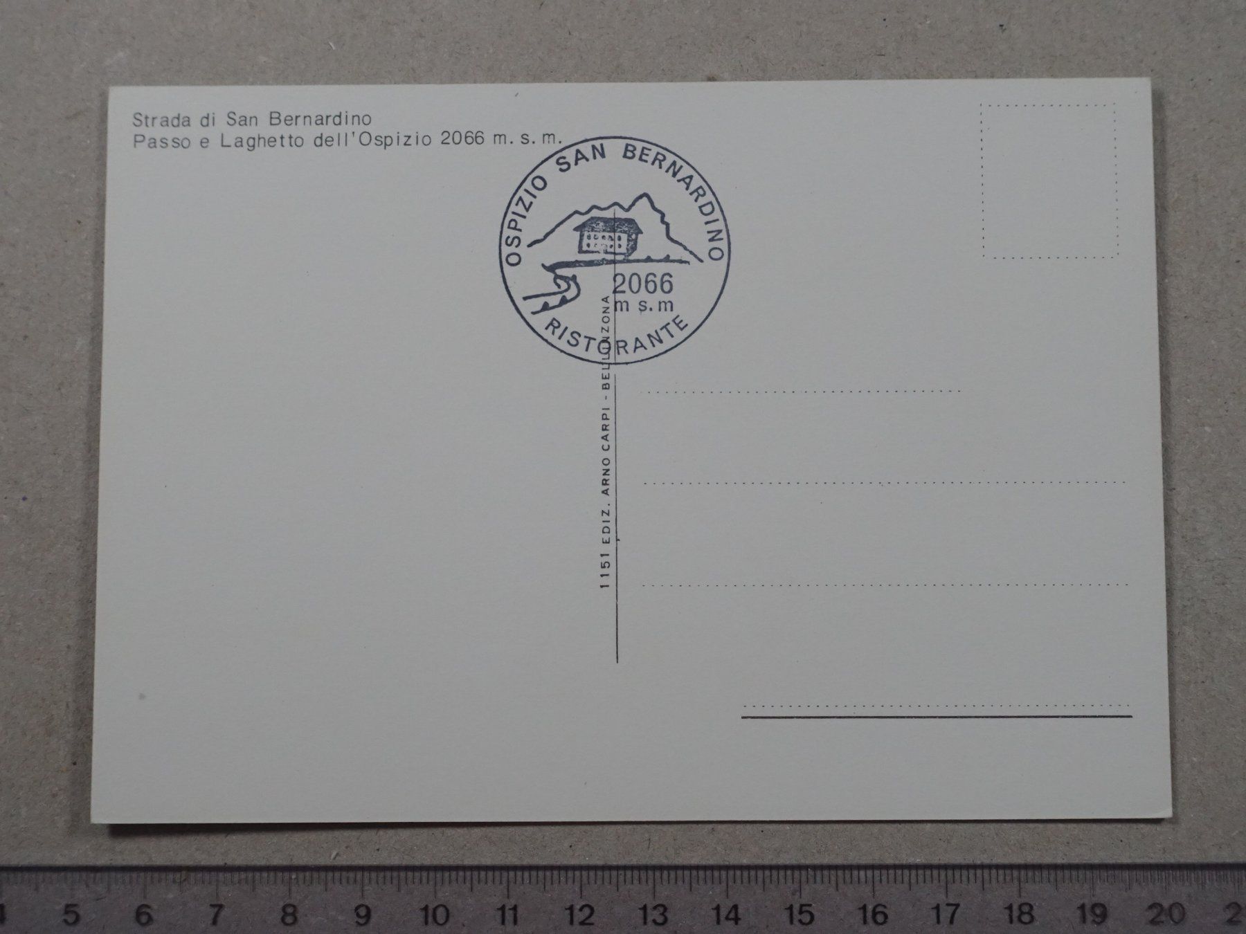 Cartes postales: Strada di San Bernardino – D'occasion à Lenzburg par fh1 1