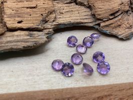 Amethysten, 10 Stück, 6ct