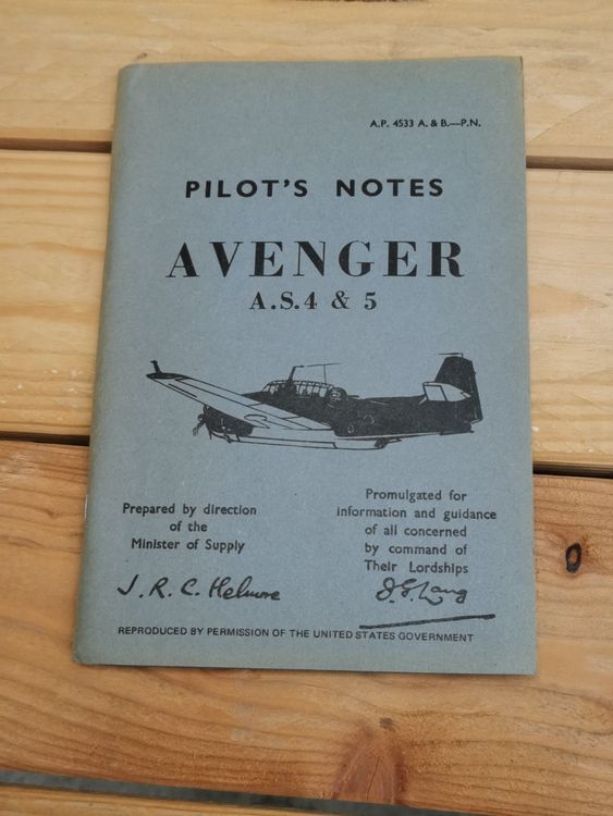 Pilot Notes Flugzeug Avenger Weltkrieg USAF Air Force (Gebraucht) in ...