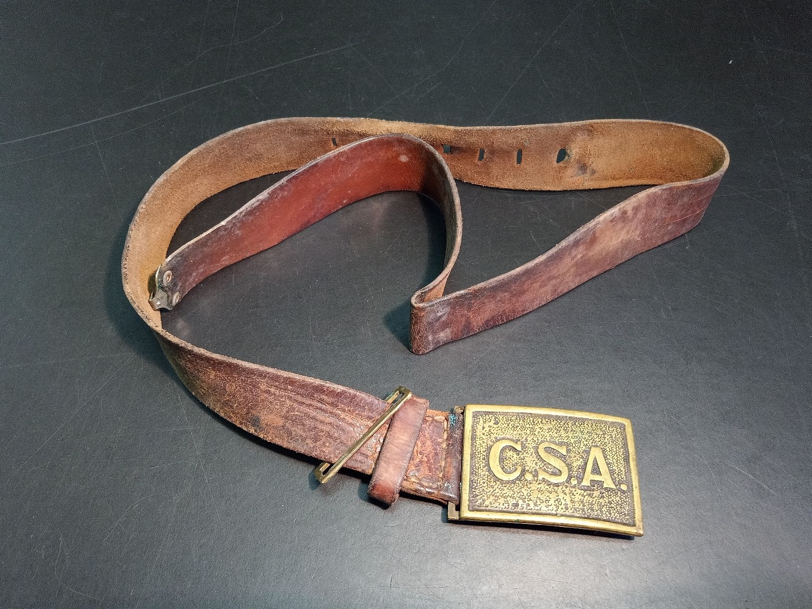 Cinture: C.S.A Gürtel Leder und Messing – Usato da Reiden venduto da Zofi-Brocki 1