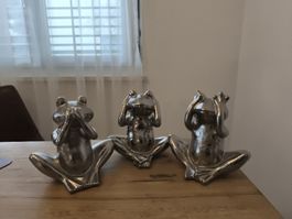 3er Set Deko-Frösche "Nichts sehen, hören, sagen" 🐸 (55)