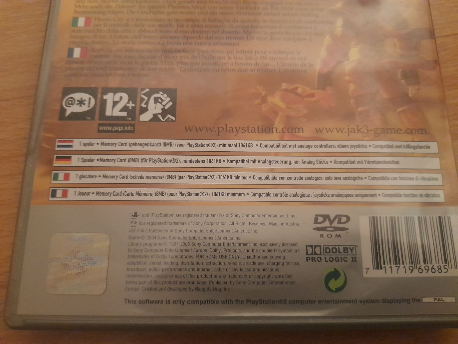 Sony Giochi: Playstation 2 PS2 Spiel: Jak 3 - Platinum – Usato da Lustmühle venduto da chevi03 3