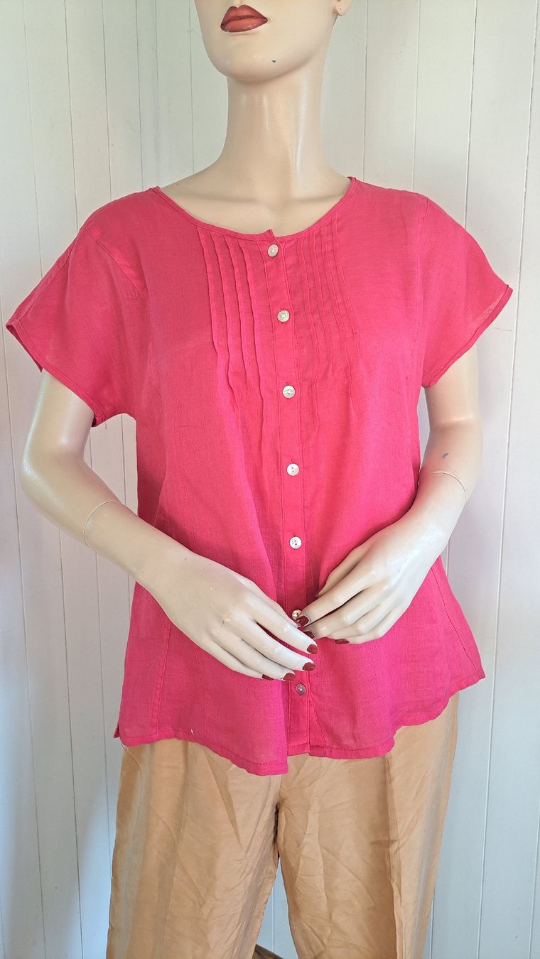 Blusen: CLARINA COLLECTION y2k Leinenbluse Leinen Bluse 38 M – Gebraucht aus Mollis von Fauchi99