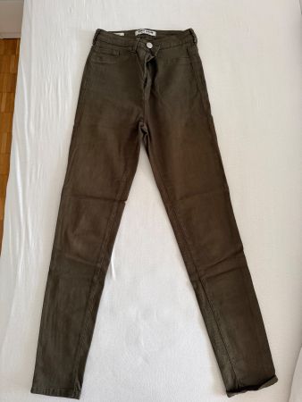 Tally Weijl Hose Skinny High Waist Grösse 38 khaki
