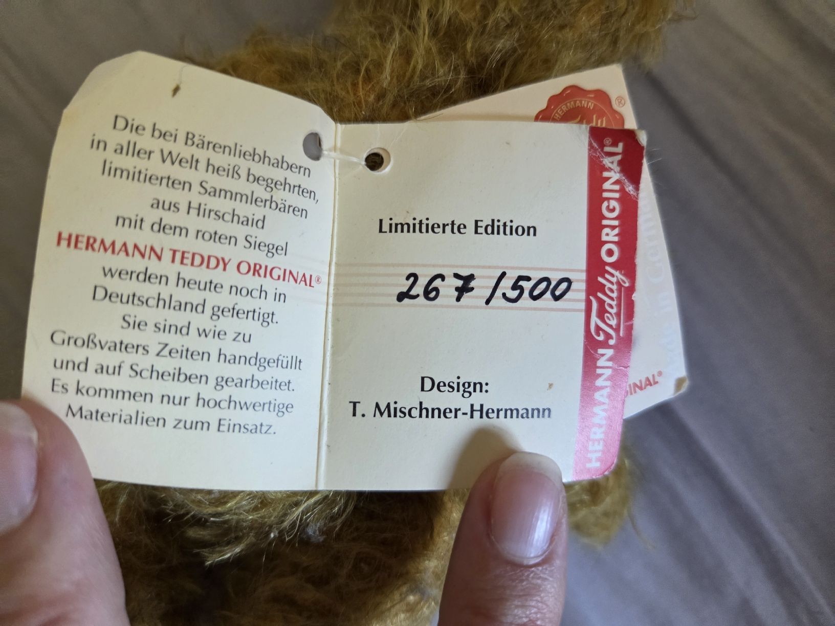 Teddy Hermann Spielzeuge: Hermann Teddy Original Limitierte Edition "Toffee" – Gebraucht aus Wädenswil von weihpos 5