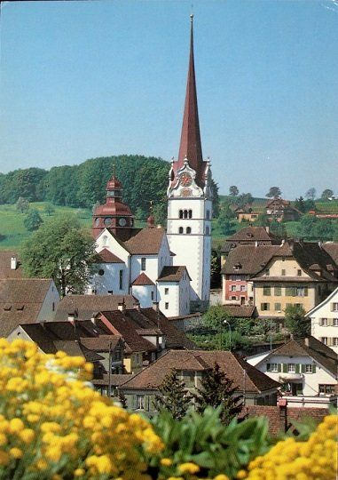Ansichtskarten: BEROMÜNSTER Stiftskirche St. Michael – Gebraucht aus Jona von philajona