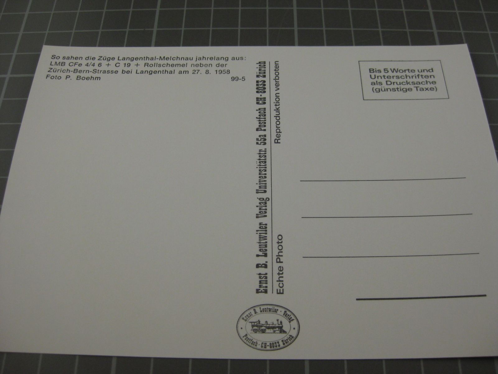 Cartoline postali: AK Langenthal mit Zug  – Nuovo (secondo la descrizione) da Malters venduto da Marosko 1