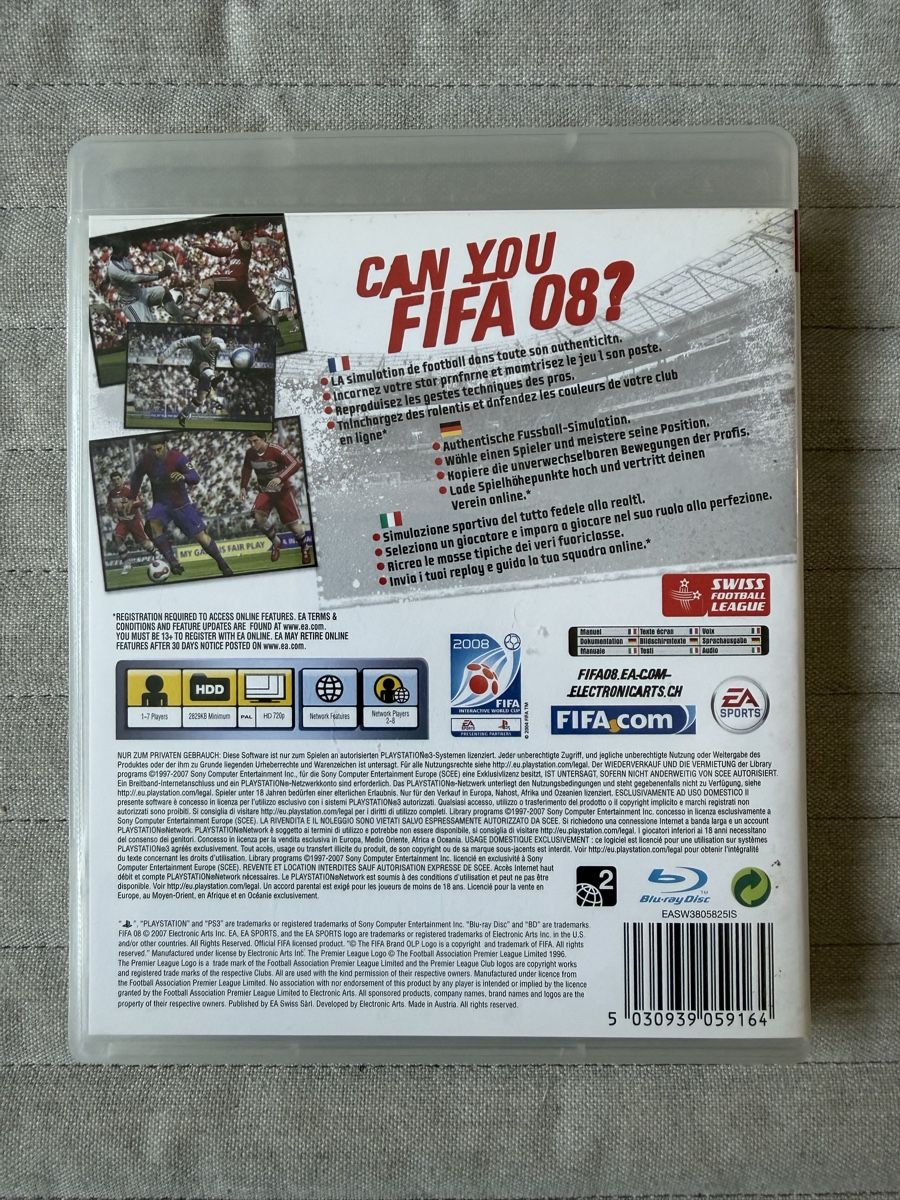 Sony Giochi: FIFA 08 für PS3 – Usato da Thunstetten venduto da Virus_33 2