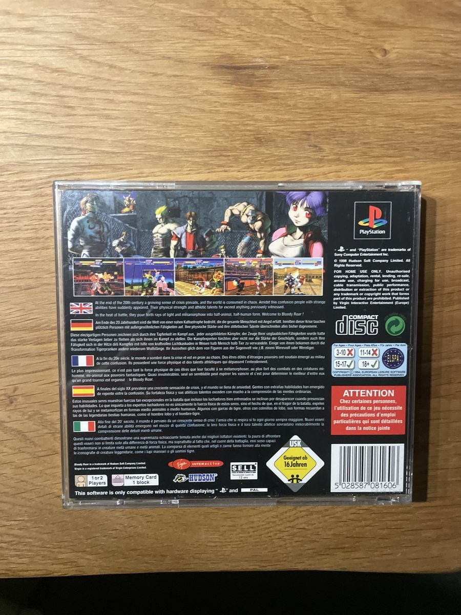 Giochi: Bloody Roar Ps1 – Usato da Hagendorn venduto da masterchieff 1