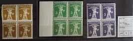 W) 117-119, Tellknabe Type 1, 4-Block postfrisch Kt. 168.-