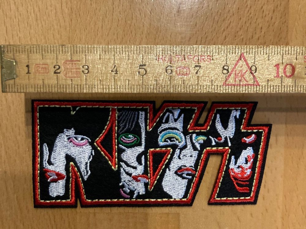 Offizieller KISS Logo Aufnäher - 10x5 Cm Music Merchandising Patch