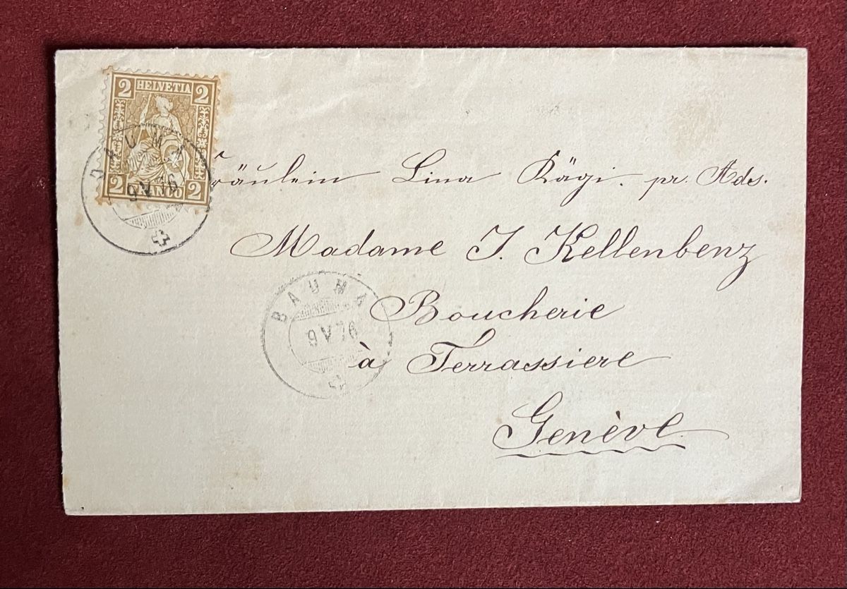 Buste & buste per spedizione: Briefumschlag von Bauma nach Genf 9.5.1876  – Usato da Bauma venduto da Baumer71