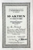 J. Ochsner & Co AG, Zürich - 1926