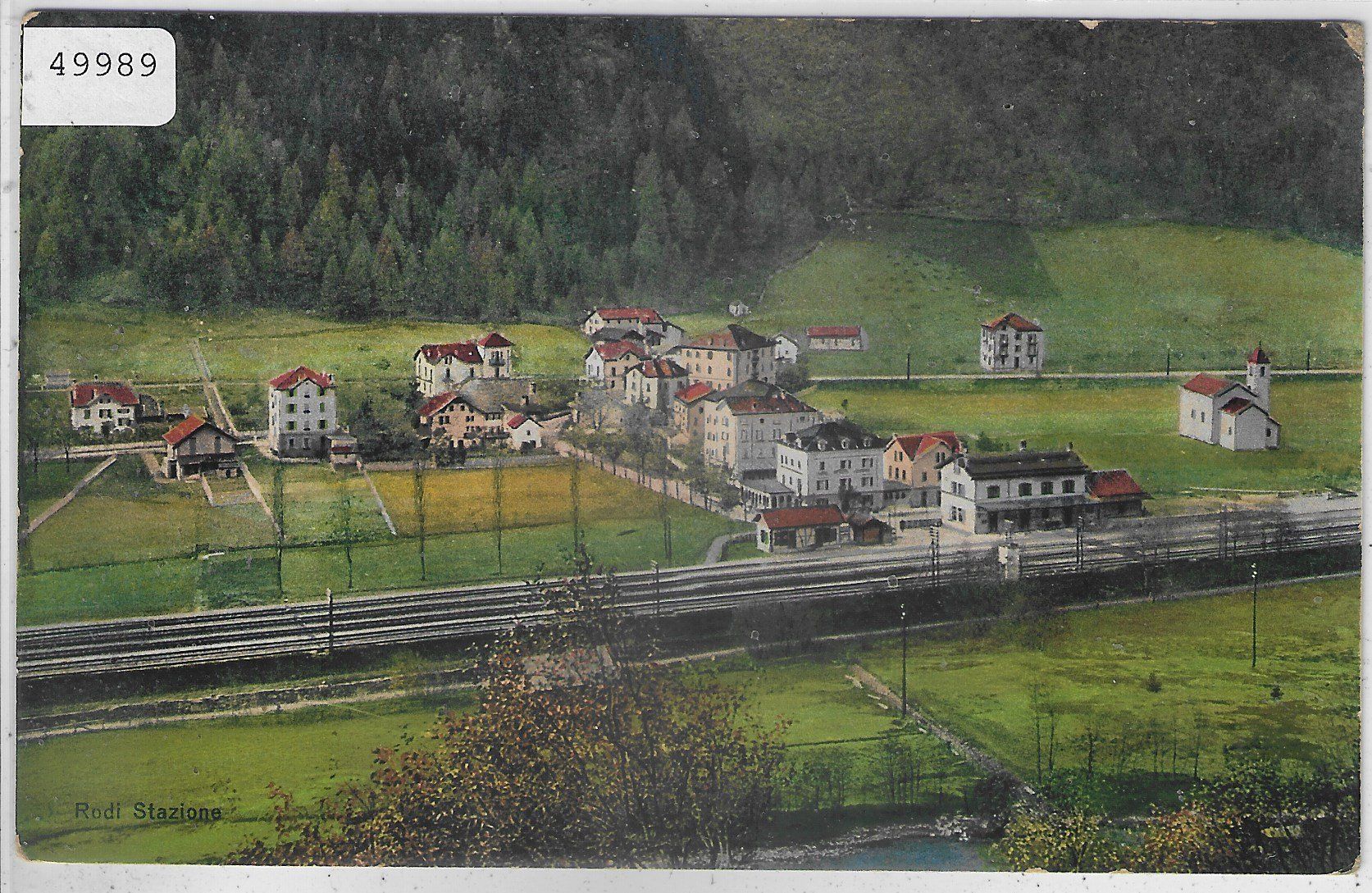 Ansichtskarten: Rodi - Stazione - Litho – Gebraucht aus Ettingen von Kartenplanet