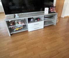 TV-Möbel, Top Zustand, Grau/Weiss, Schubladen, Modern