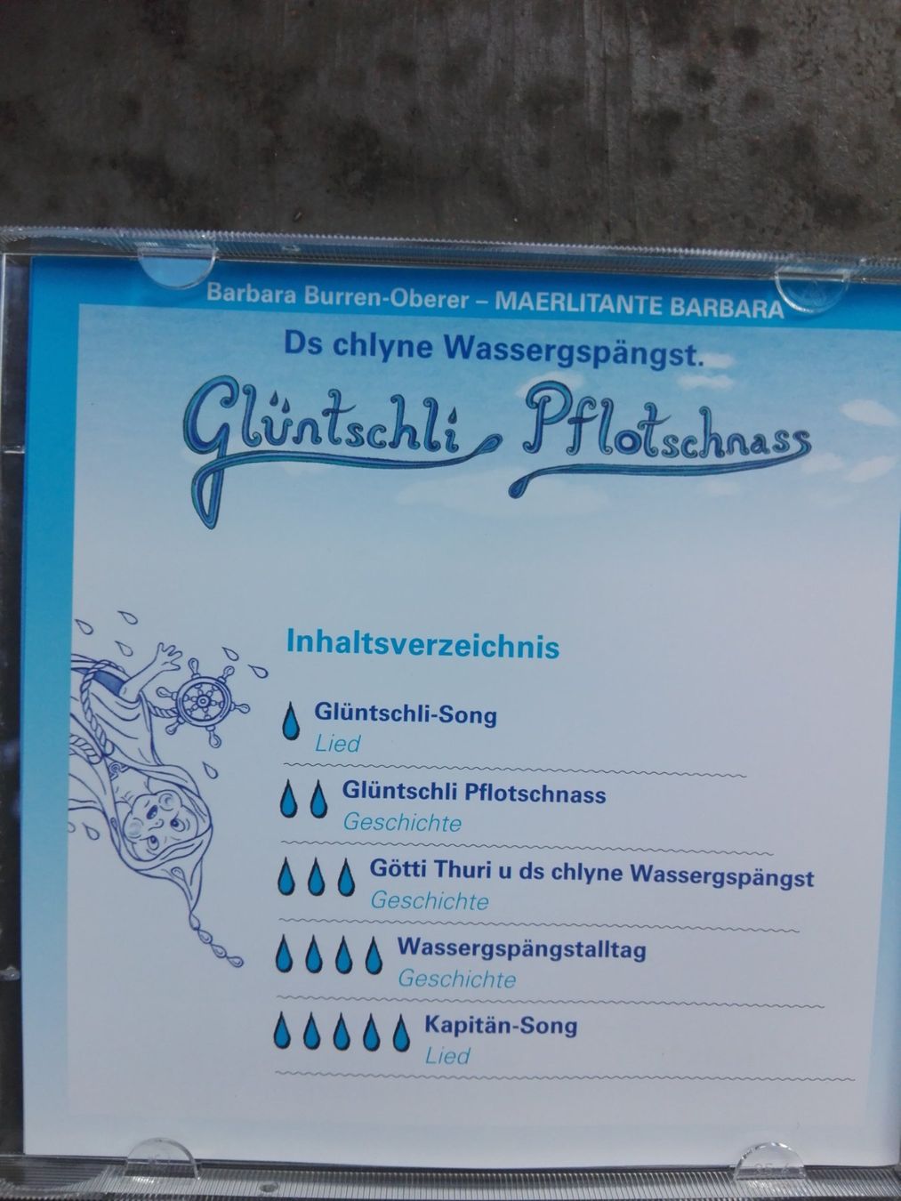 CDs: Glüntschli Pflotschnass - Ds chlyne Wassergspängst – Gebraucht aus St.Galllen von elkaphone 2